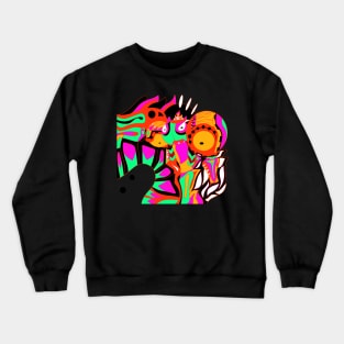 bright armored astronaut ecopop Crewneck Sweatshirt